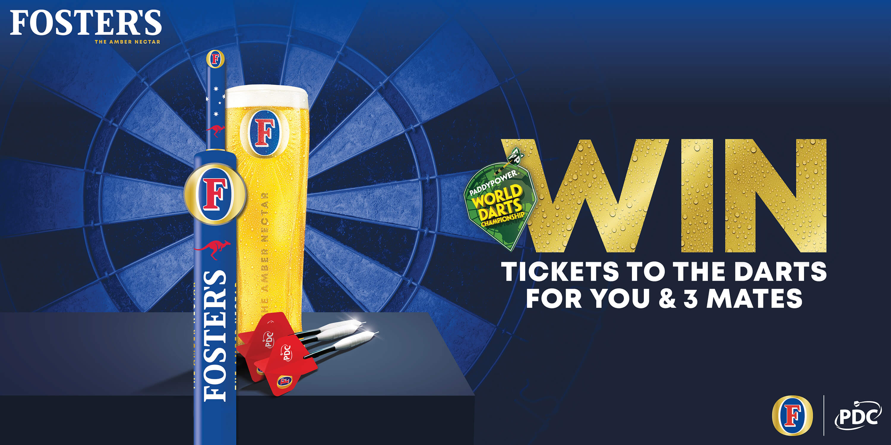 Win tickets to the darts for you and 3 mates